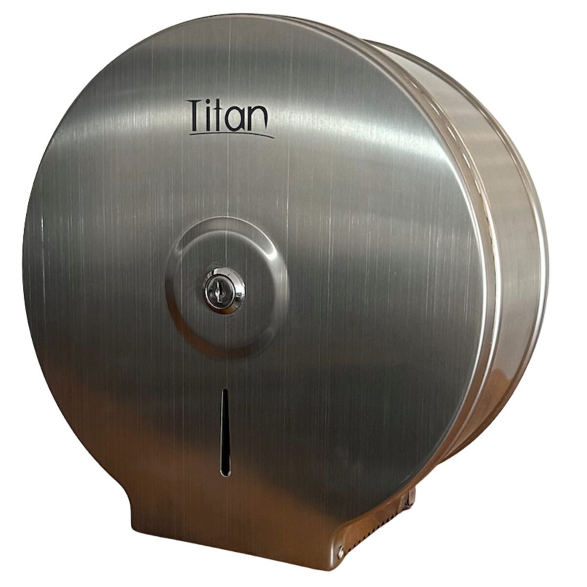 Dispensador de Acero Inoxidable Satinado Titán lateral