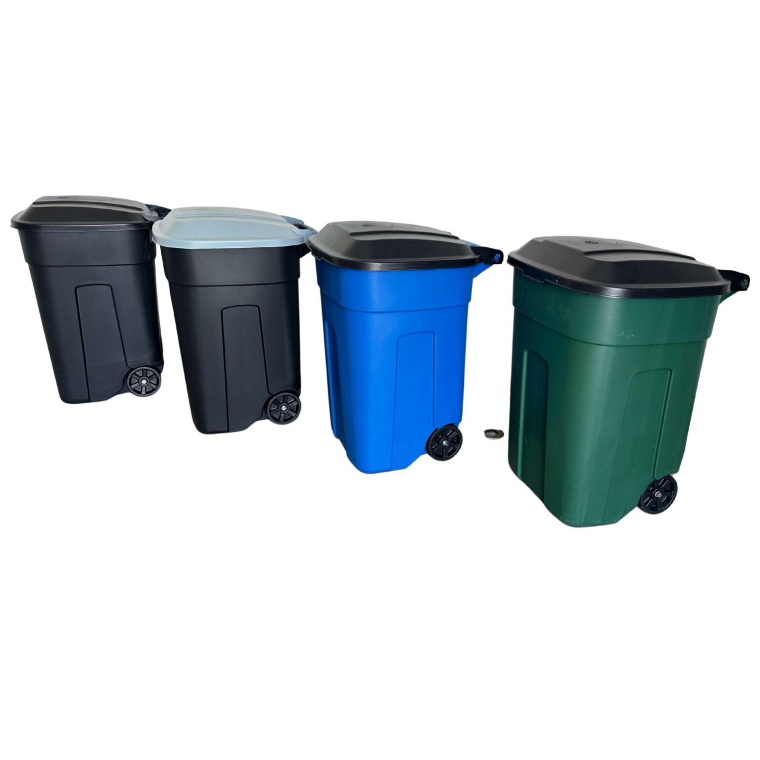 Bote De Basura Oficina Plastic Trends Tacho Con Tapa Y Ruedas 135