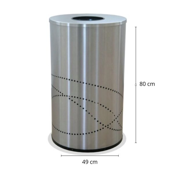 Basurero / Bote de Basura en Acero Inoxidable Jumbo Cónico 49 cm x 80 cm de 150 litros. Clave: G-112516 2