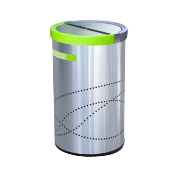 Basurero ecológico / Bote de Basura en Acero Inoxidable para reciclar Jumbo Doble Balancín 49cm x 80 cm. Clave G-112656