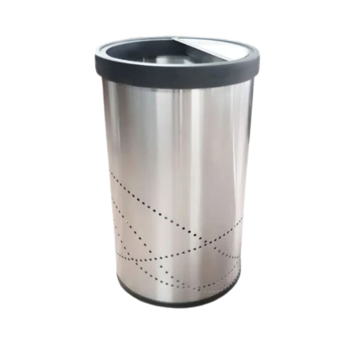 Basurero Cenicero / Bote de Basura Cenicero en Acero Inoxidable Jumbo Aro Balancín 49 cm x 80 cm y de 150 litros de capacidad. Clave:G-112206 1