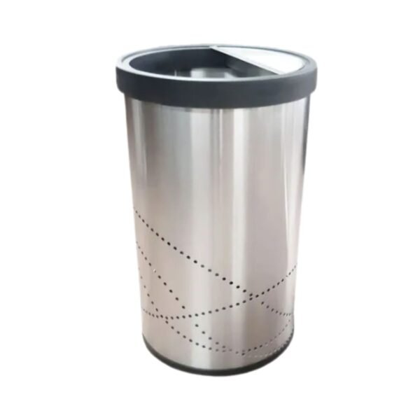 Basurero Cenicero / Bote de Basura Cenicero en Acero Inoxidable Jumbo Aro Balancín 49 cm x 80 cm y de 150 litros de capacidad. Clave:G-112206 1