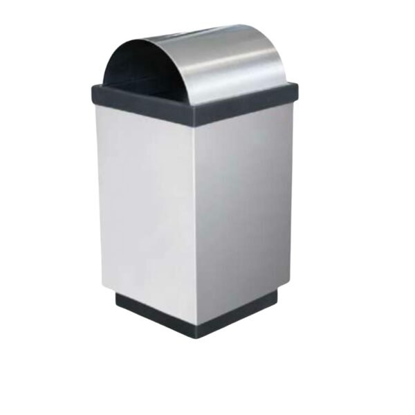 Basurero / Bote de Basura en Acero Inoxidable Cuadrado Tapa Abombada de 38 cm x 82 cm y de 110 litros. Clave: Clave: G-110436