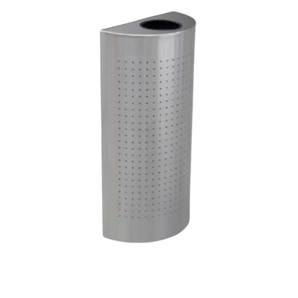 Basurero / Bote de Basura en Acero Inoxidable Medio Punto Punzonado de 40 x 21 x 81 cm y de 50 litros. Clave: G-112816