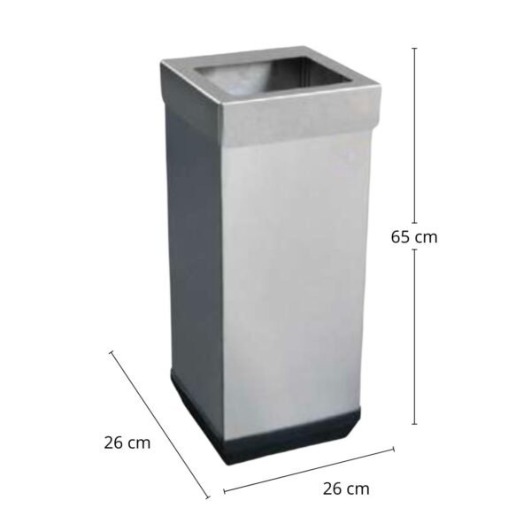 Basurero / Bote de Basura en Acero Inoxidable Cubo de 26 x 65 cm /43 Lts. Clave G-110716 2