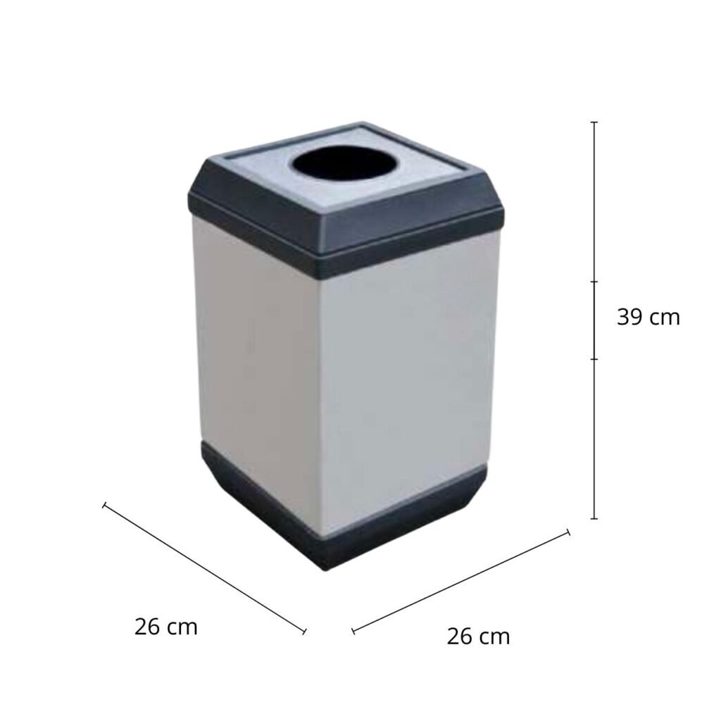 Cesto Papelero / Bote de Basura Papelero en Acero Inoxidable Cubo T/P Perforado de 26 cm x 26 cm x 39 cm y de 26 Litros. Clave: G-110936 2