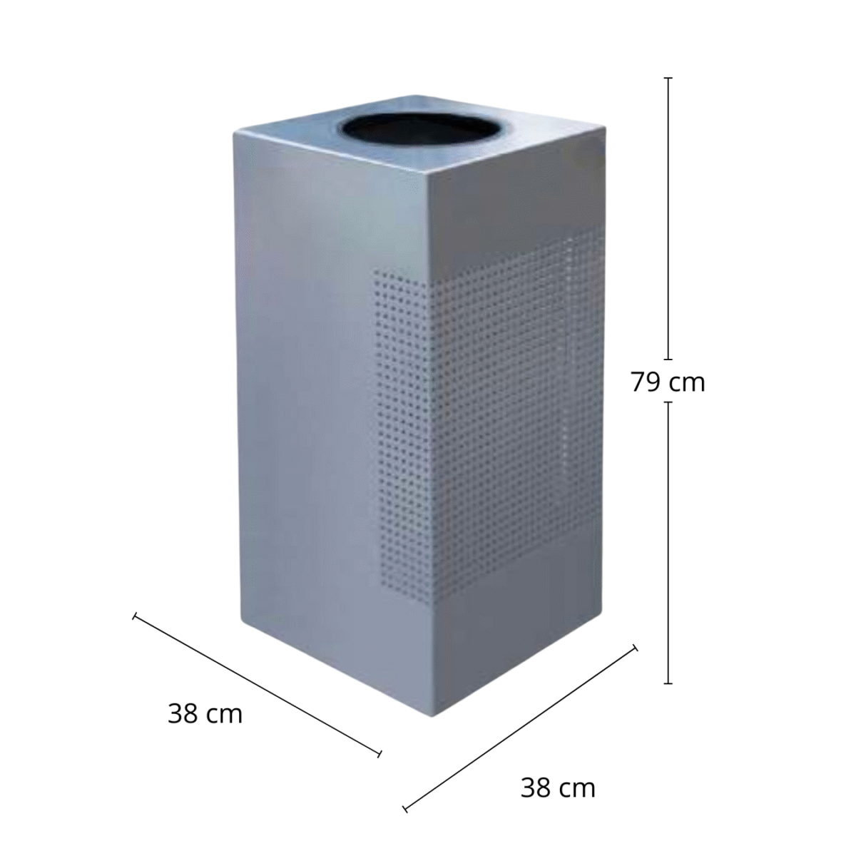 Basurero / Bote de Basura en Acero Inoxidable Cubo 114 Lts. 38 x 38 x 79 cm. G-110736 1