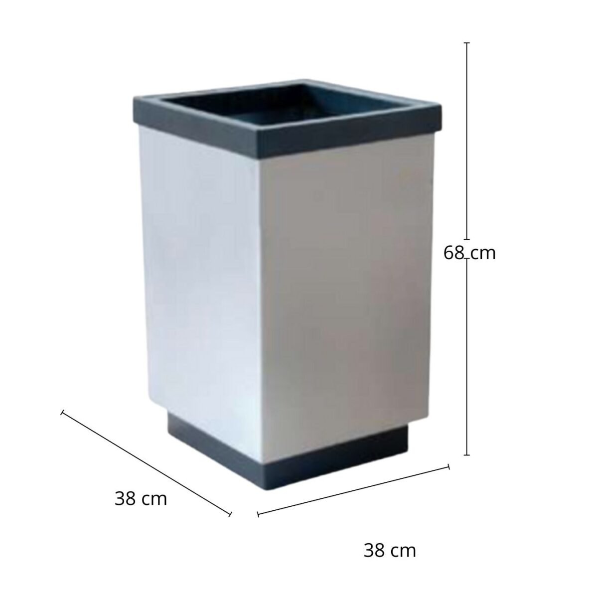 Basurero / Bote de Basura en Acero Inoxidable Cubo Grande 98 litros de 38 x 68 cm. Clave: G-110636 2