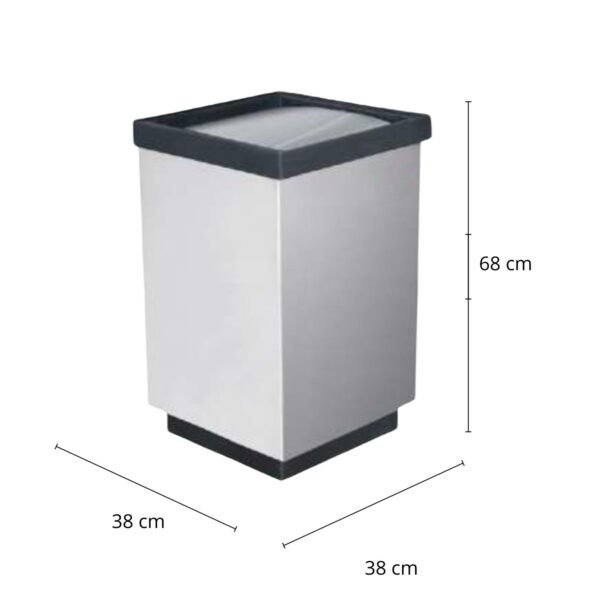 Basurero / Bote de Basura en Acero Inoxidable Cubo Grande Balancín 38 cm x 68 cm de 98litros. Clave: G-110406 2