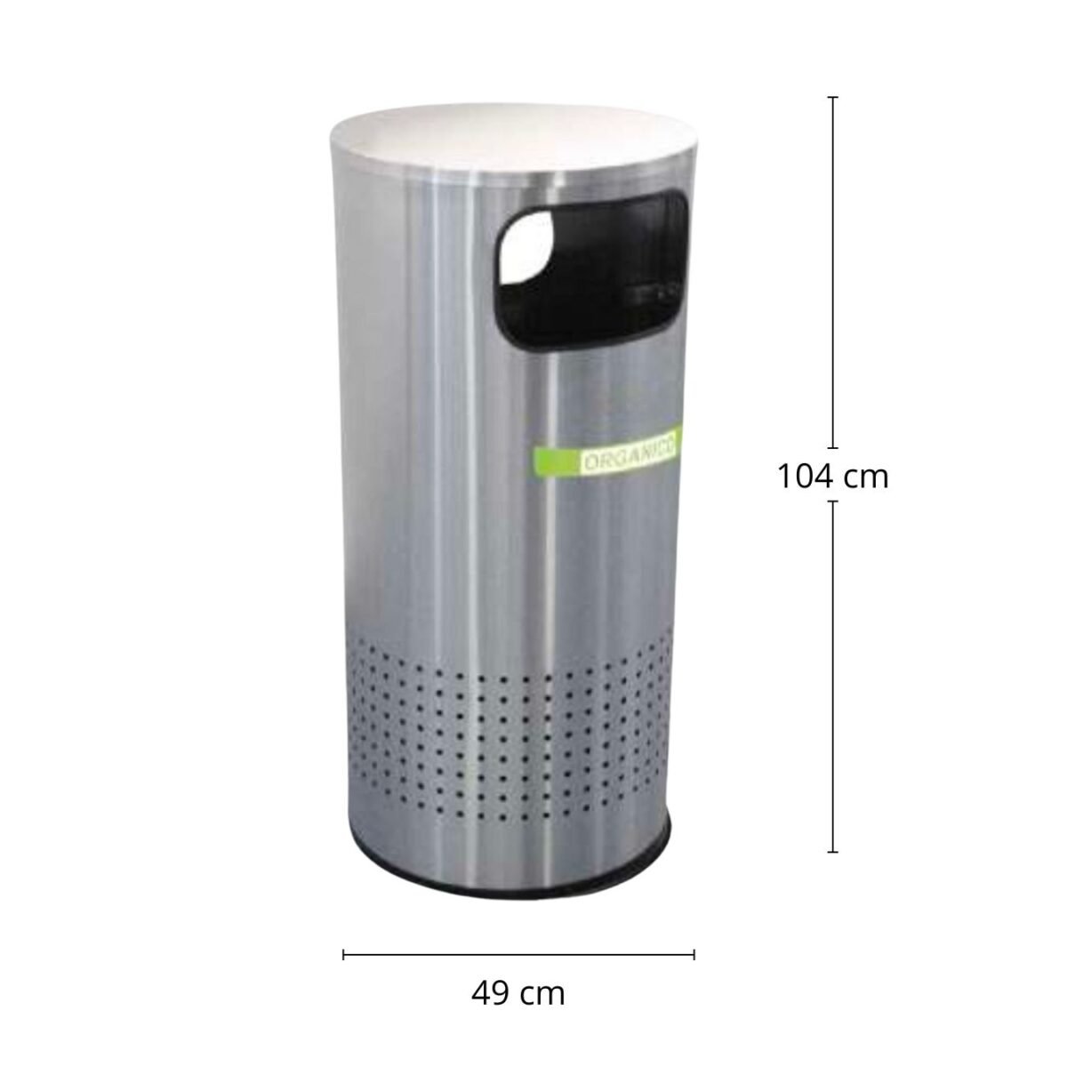 Basurero ecológico / Bote de Basura en Acero Inoxidable para reciclar Duplex G-113956. 49 cm x 104 cm 1