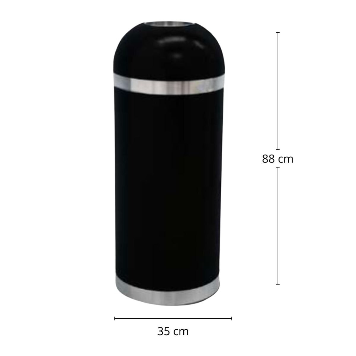 Basurero / Bote de Basura en Acero Inoxidable Tipo Bala de 84 litros y 35 cm x 88 cm. Clave: G-320036 2