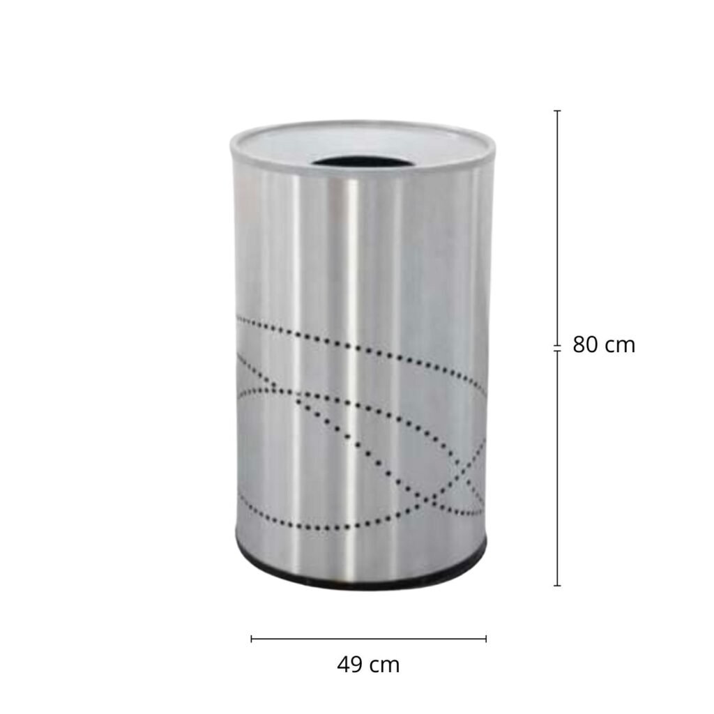 Basurero / Bote de Basura en Acero Inoxidable Jumbo Cónico 49 cm x 80 cm de 150 litros. Clave: G-112426 2