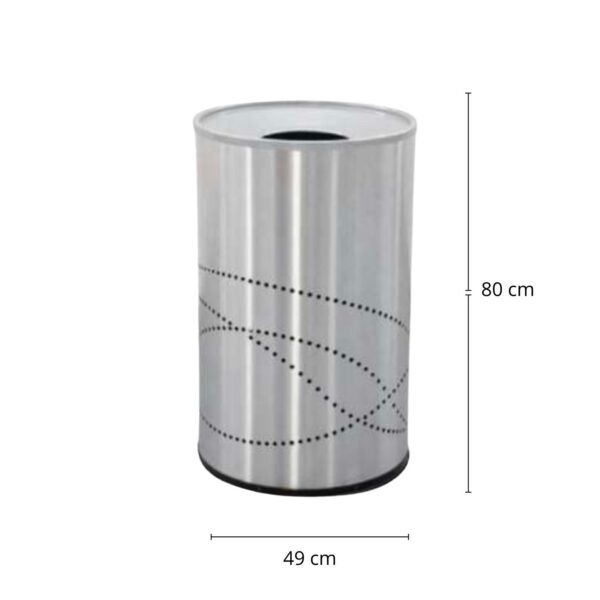 Basurero / Bote de Basura en Acero Inoxidable Jumbo Cónico 49 cm x 80 cm de 150 litros. Clave: G-112426 2