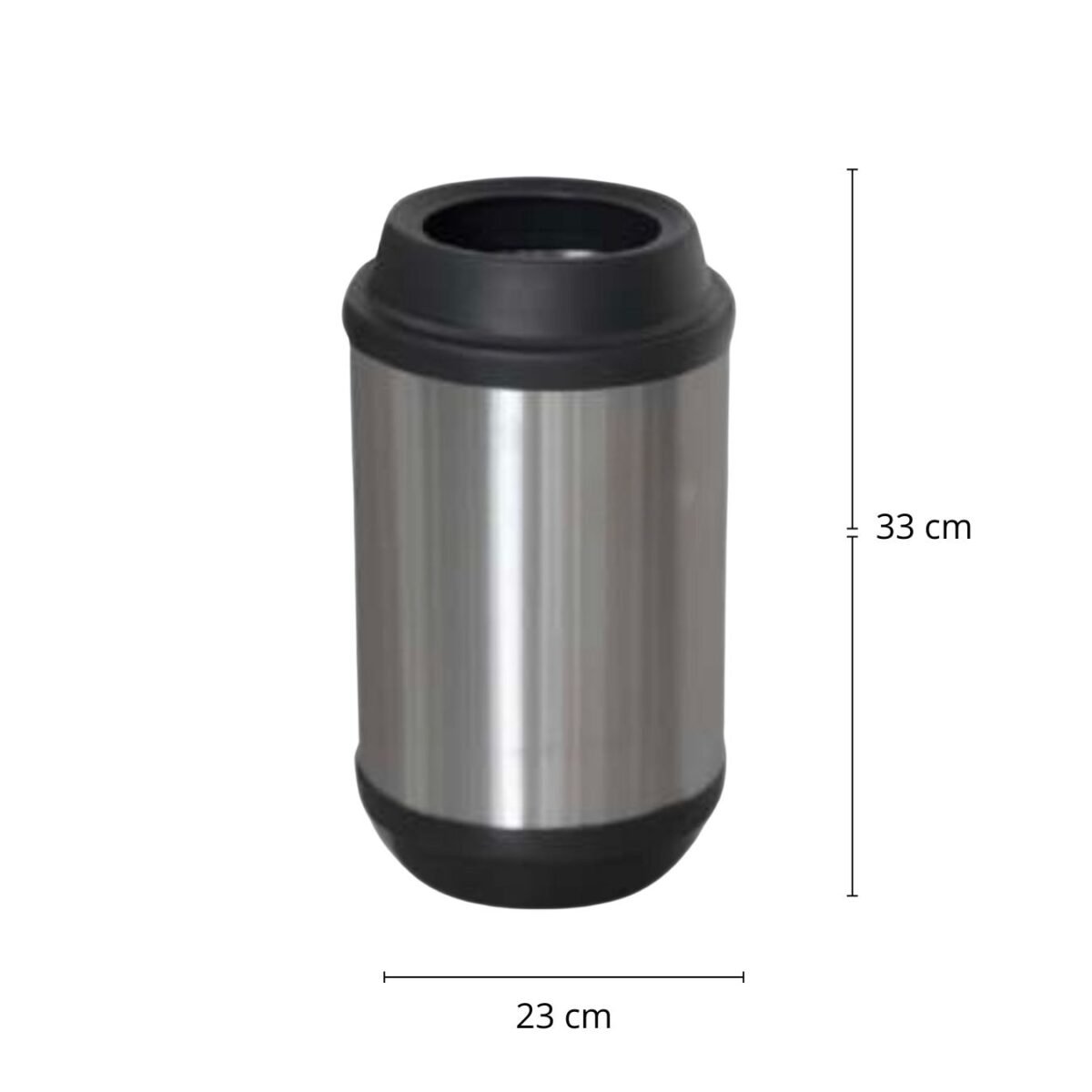 Cesto Papelero / Bote de Basura Papelero en Acero Inoxidable Tapa Pila de 23 cm x 33 cm y de 14 litros. Clave: G-110026 1