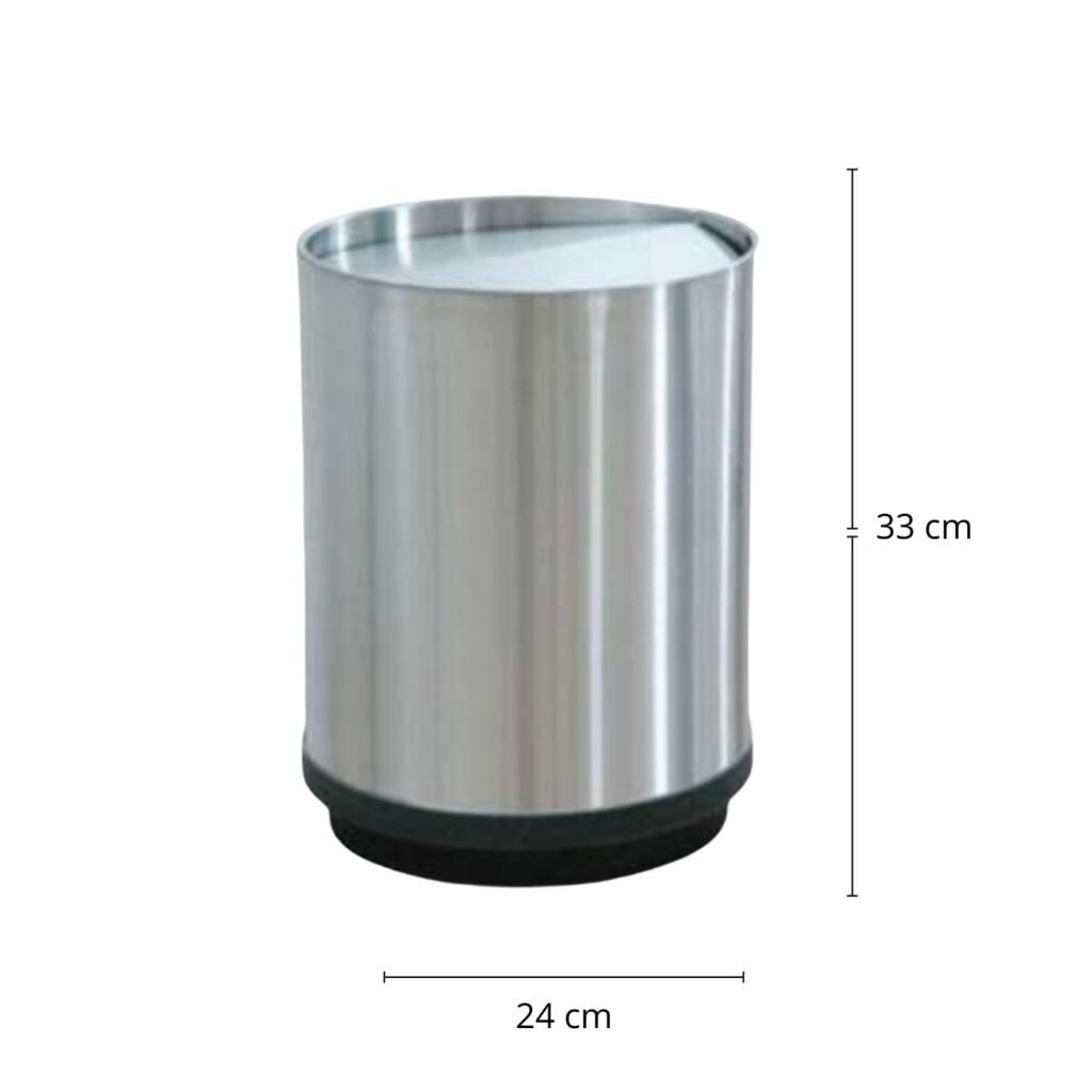 Cesto Papelero / Bote de Basura Papelero en Acero Inoxidable Balancín de 24 cm x 33 cm y de 15 litros. Clave: G-110526 2