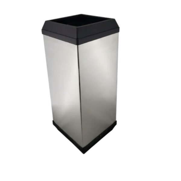 Cesto Papelero / Bote de Basura Papelero en Acero Inoxidable de 26 x 26 x 70 cm y de 47 litros. Clave: G-112836