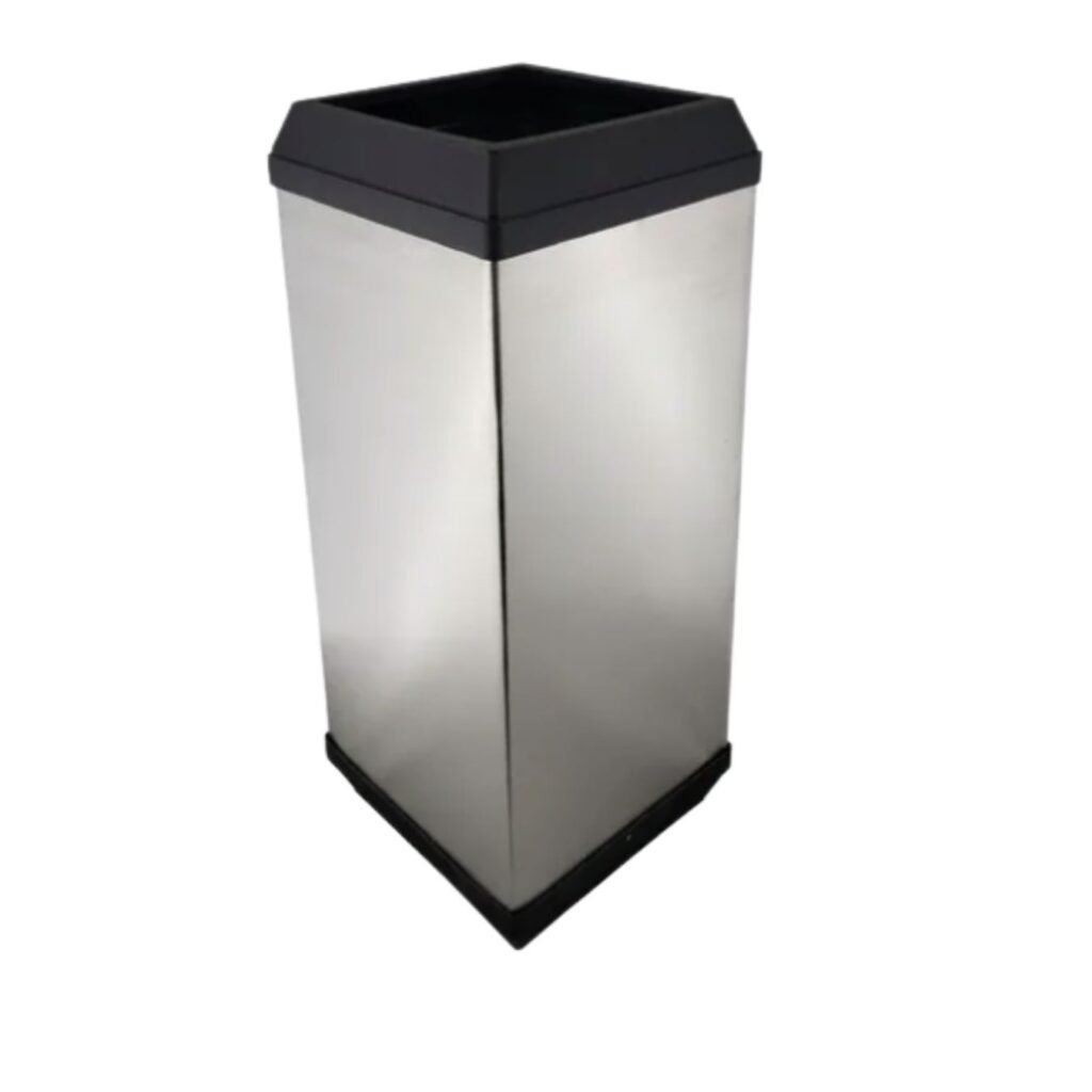 Cesto Papelero / Bote de Basura Papelero en Acero Inoxidable de 26 x 26 x 70 cm y de 47 litros. Clave: G-112836 10